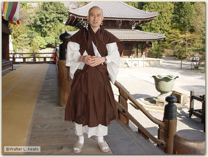 Monk, Chionin Temple, Kyoto, Japan
